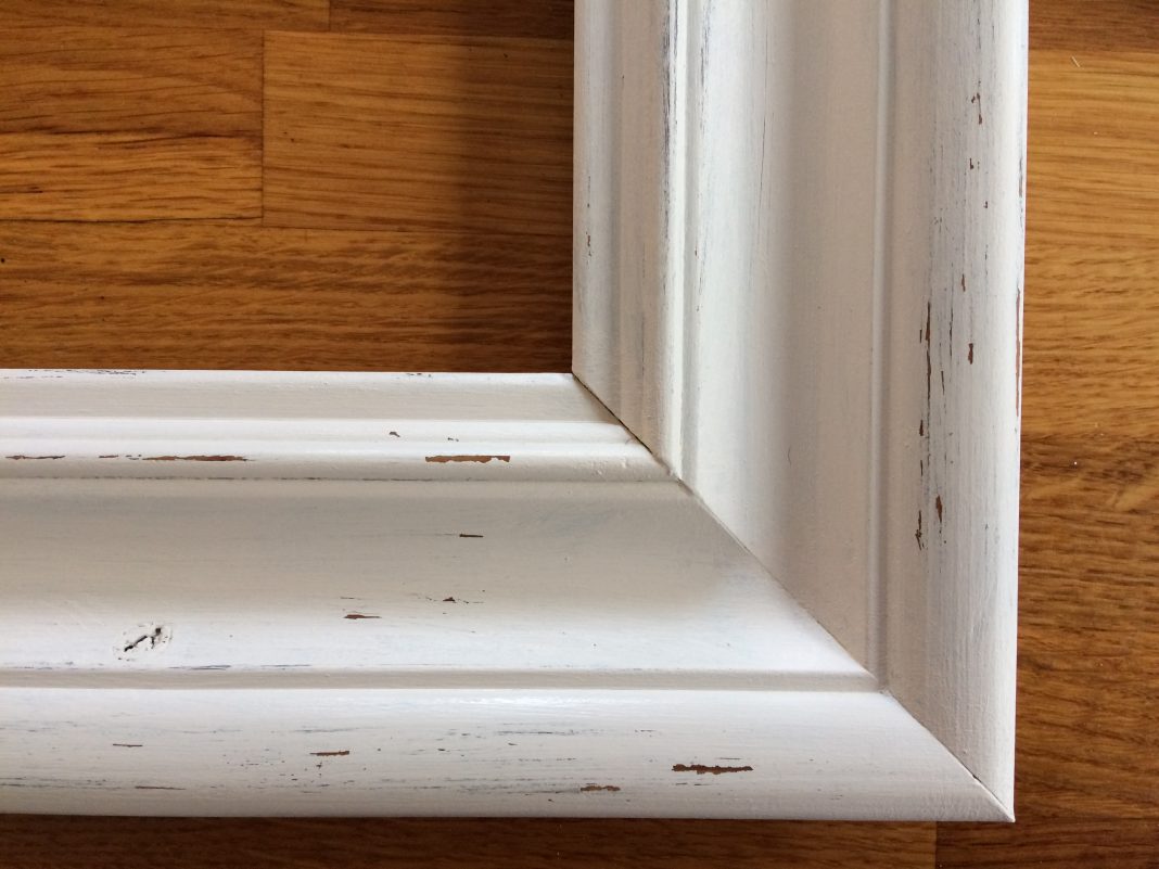 Transform a pine mirror frame to a chalkboard display Once a Duckling