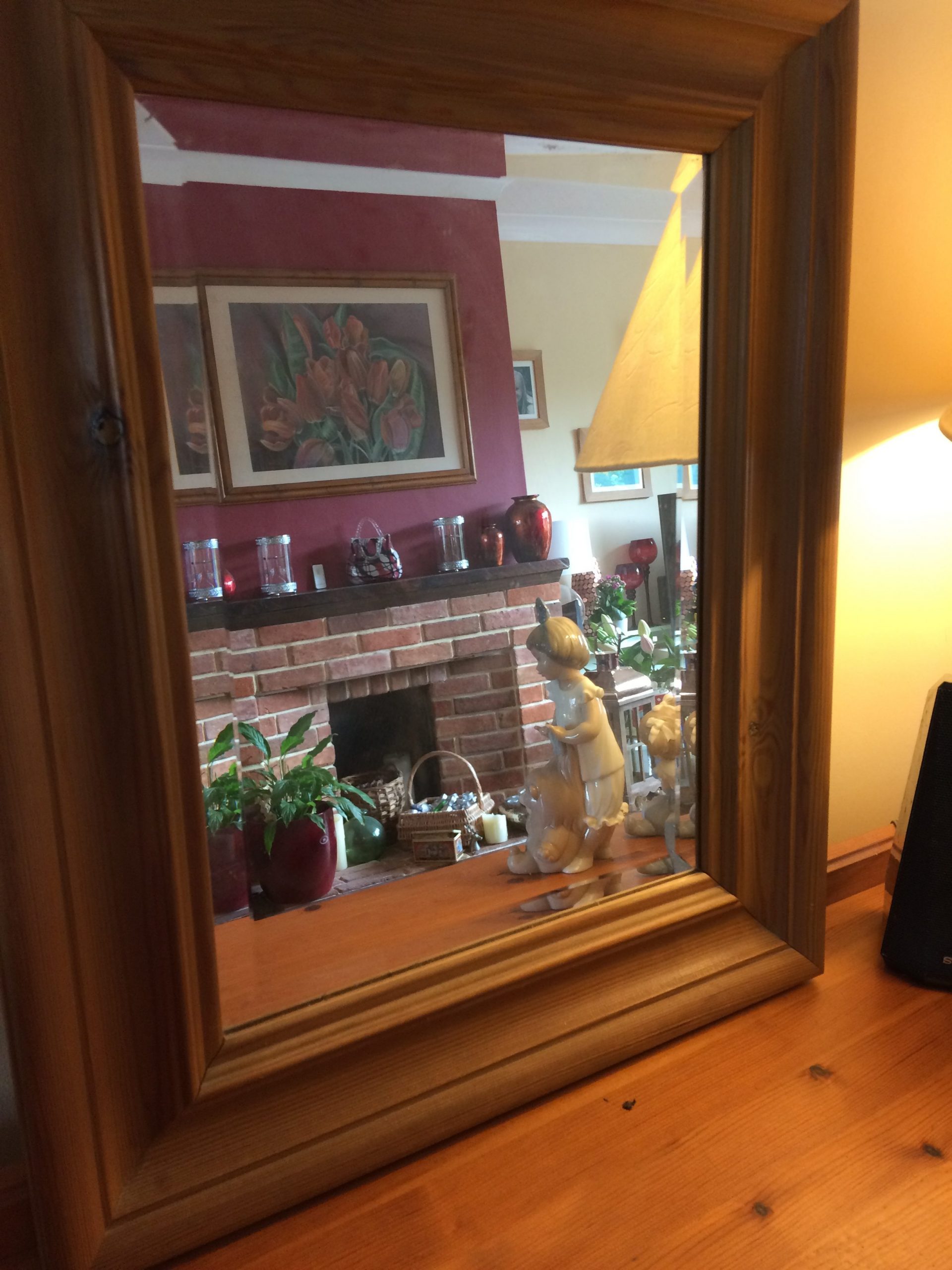 Transform a pine mirror frame to a chalkboard display Once a Duckling