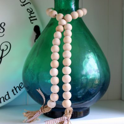 Farmhouse style Wood Bead Garland