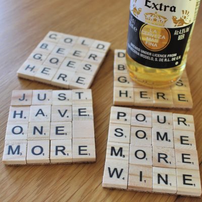 How to make some fun Scrabble Coasters