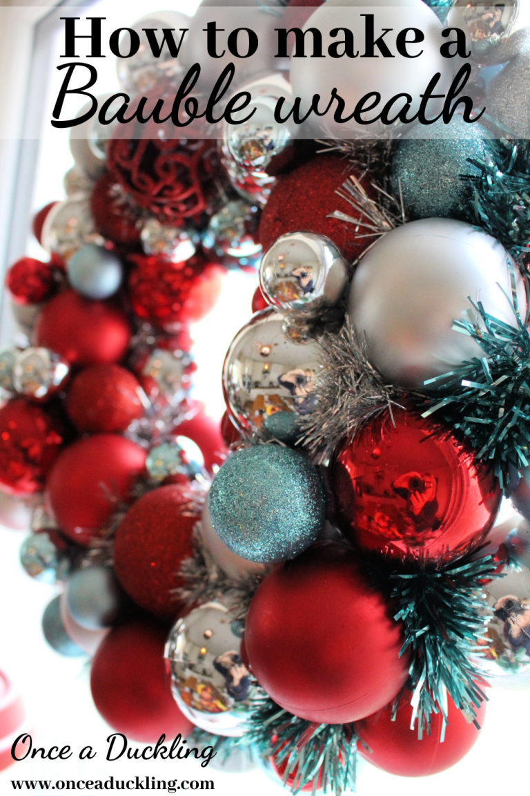 How to make your own Christmas bauble wreath Once a Duckling