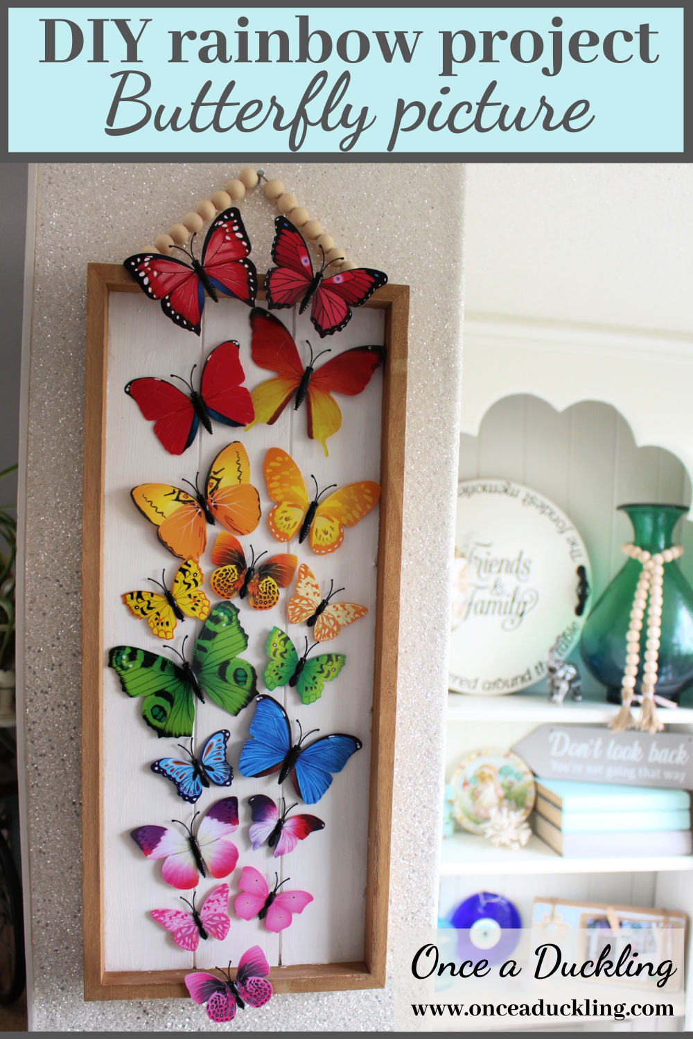 Rainbow butterfly craft