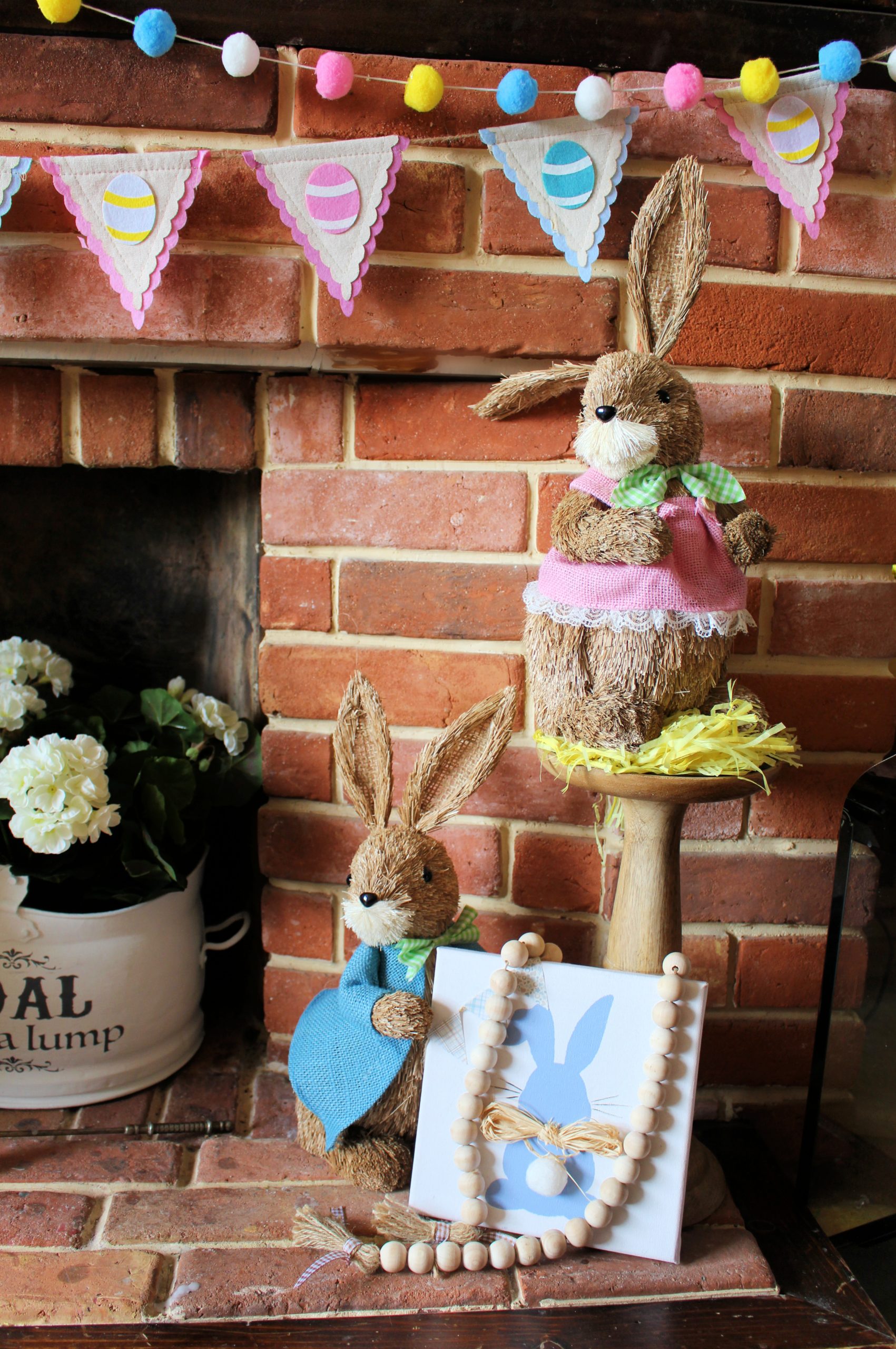 Our simple Easter Living room decorations Once a Duckling