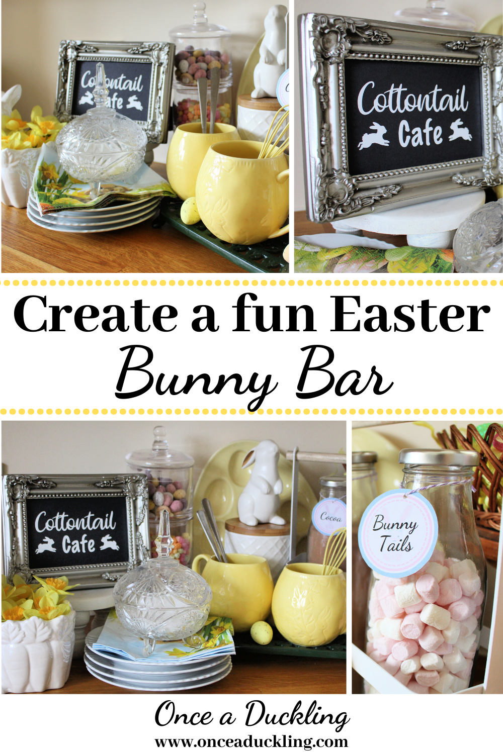 Easter Bunny Bar hot cocoa and coffee 