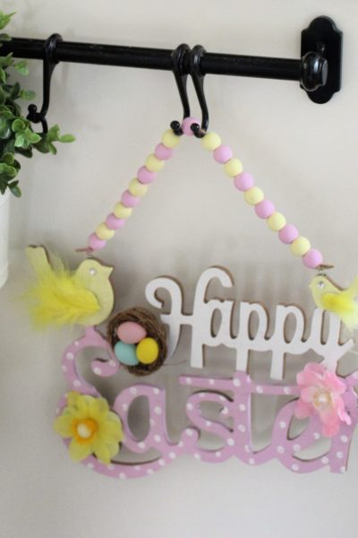 The Range Happy Easter Sign makeover pastel colours Craft UK