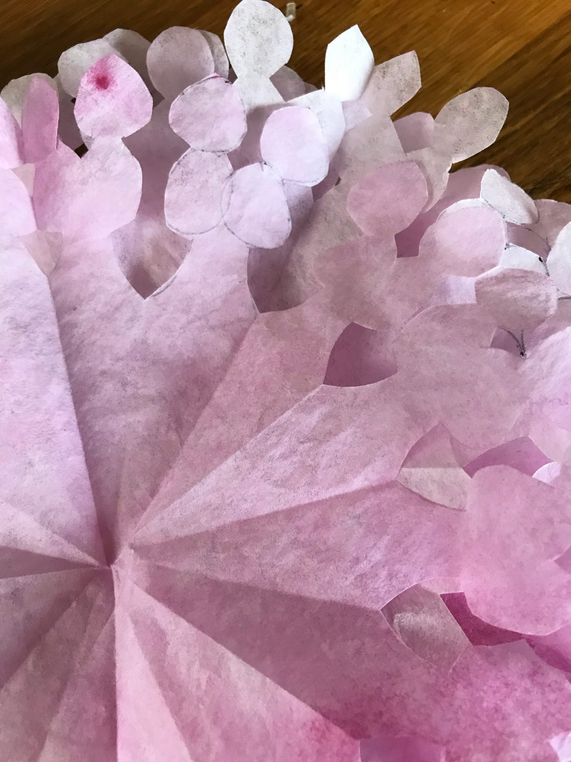 How to make hydrangea flowers out of coffee filters Once a Duckling