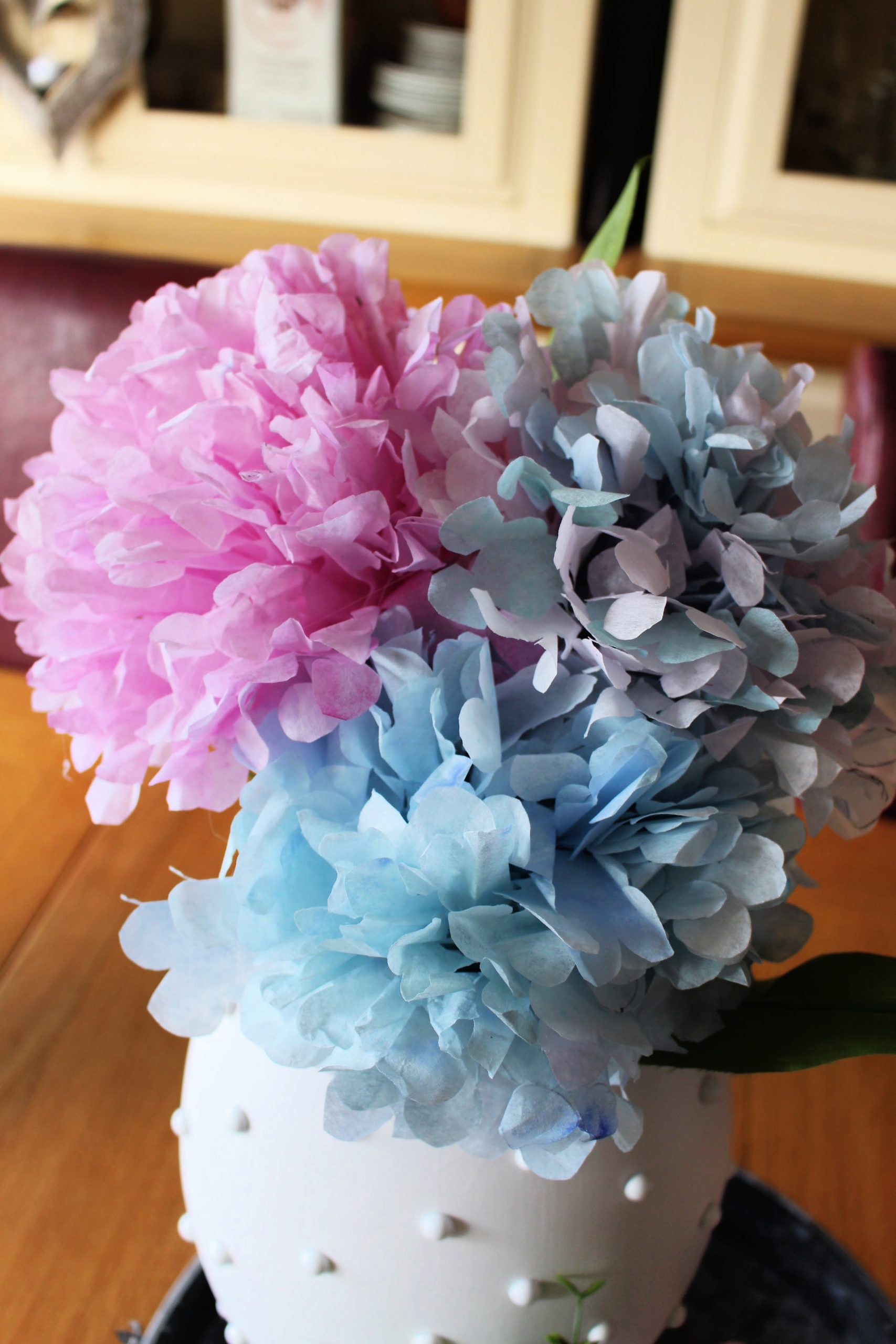 How to make hydrangea flowers out of coffee filters Once a Duckling