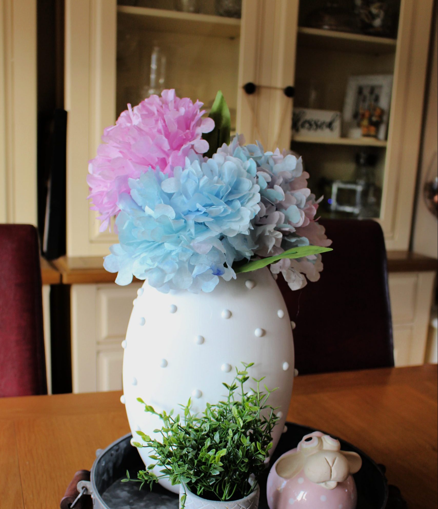 How to make hydrangea flowers out of coffee filters Once a Duckling