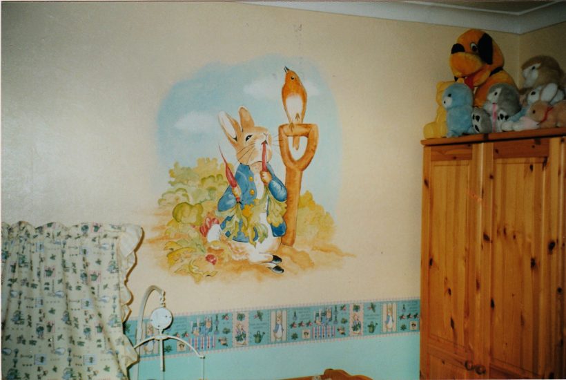 peter rabbit baby room mural