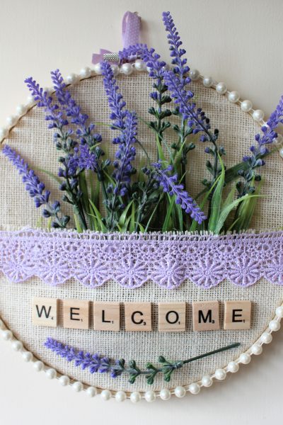 Embroidery hoop pocket lavender picture
