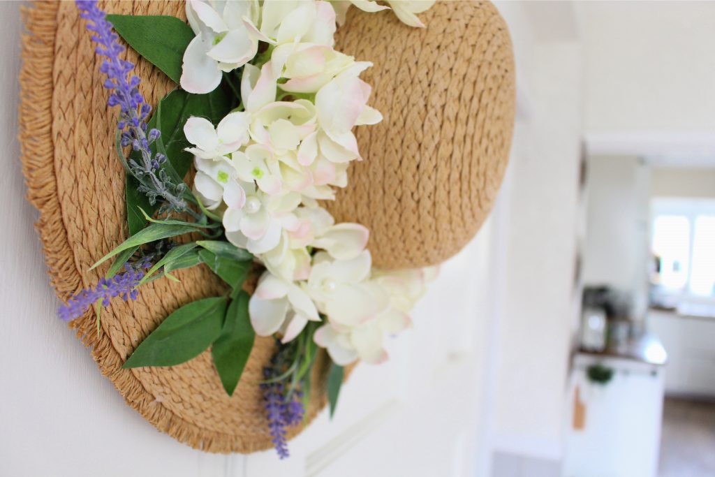 Primark hat makeover with flowers