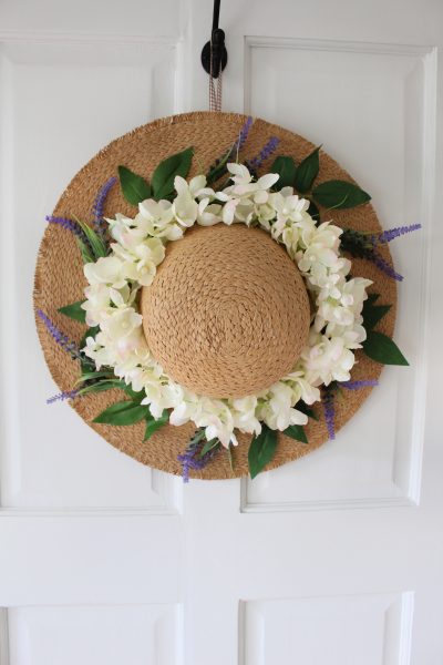 Primark hat makeover with flowers