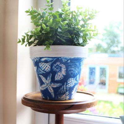 DIY Decoupage terracotta planter using napkins