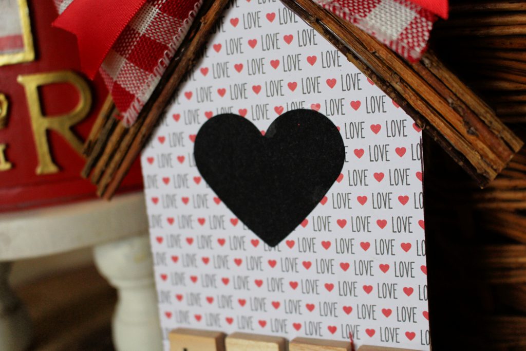 simple valentine decor mini birdhouse