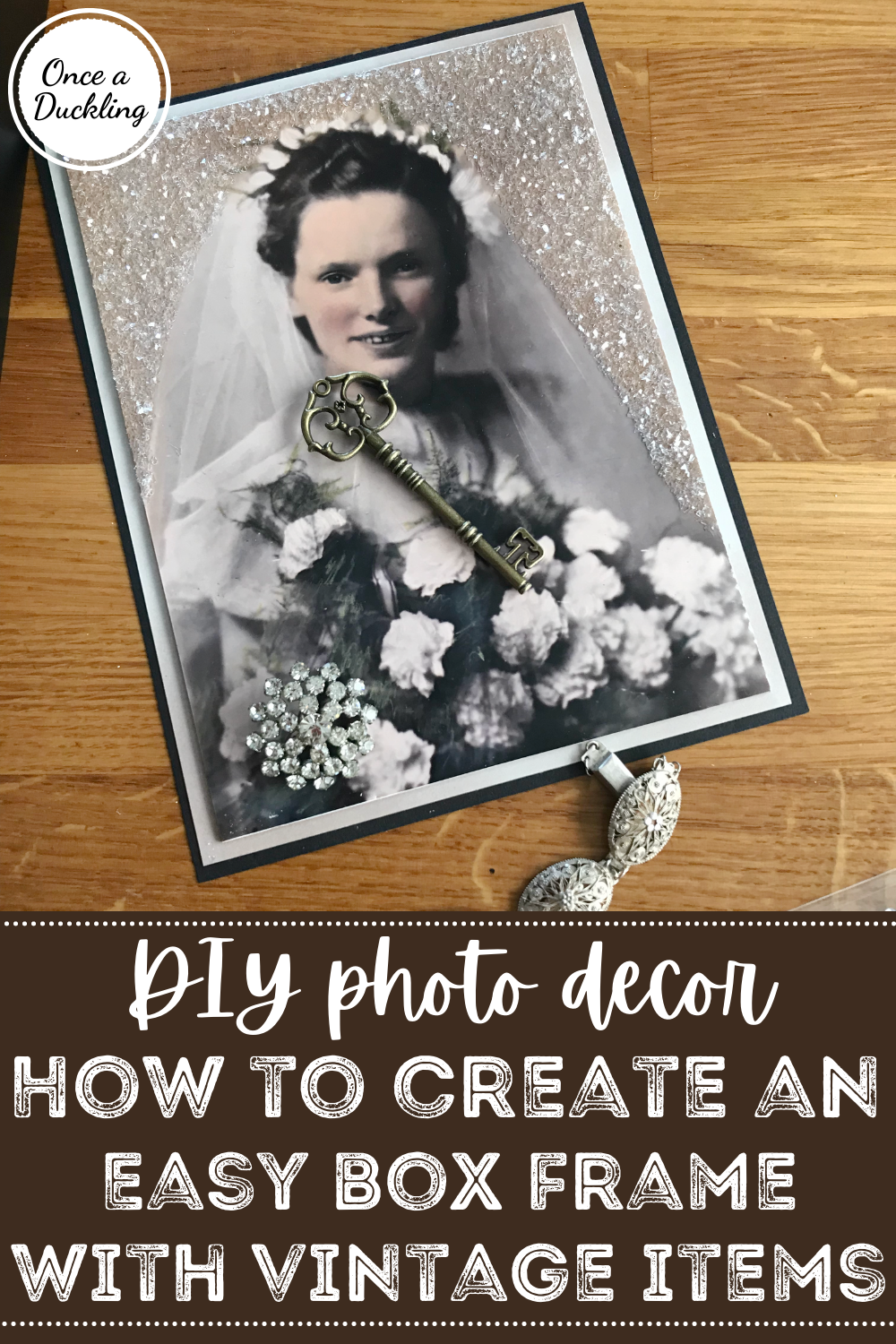 Using a Box Frame to display sentimental items - Once a Duckling