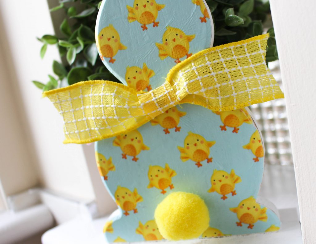 The Range bunny made reversible bunny by adding tissue paper on both sides with Mod Podge