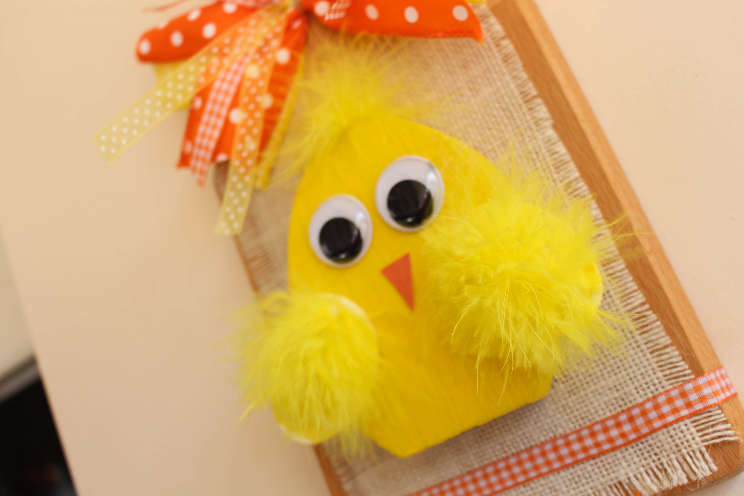 Hobbycraft Easter egg transformed to fuzzy duck 